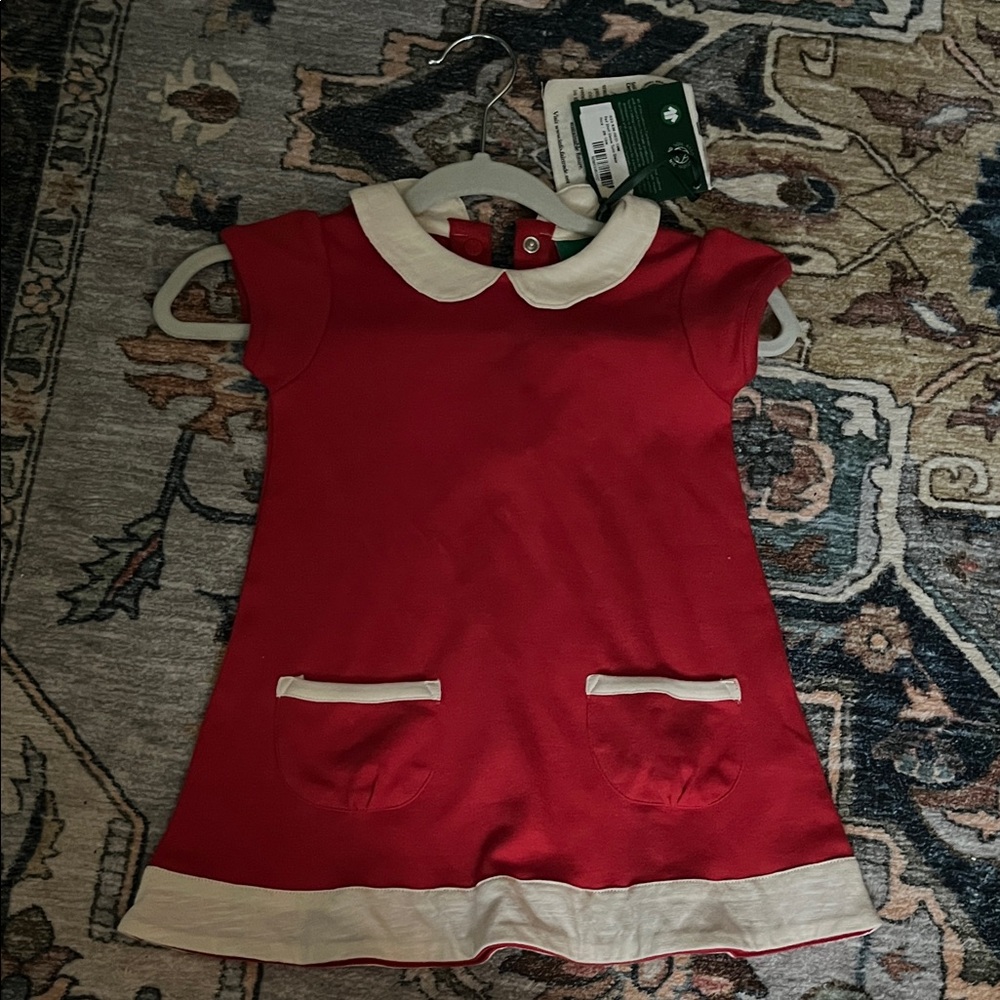 Little Green Radicals Red Dress with Cream Accents